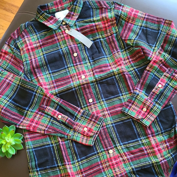 J. Crew Tops - J.Crew Flannel Shirt